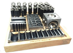 Precision Steel Dapping Block Doming Die Punch Jumbo Set of 44 Pcs- Jewelry Making,Shaping