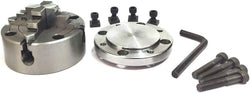 80 mm Chucks with Back Plate for 3" I 80 mm & 4" Inch I 100 mm Rotary Tables & Small Bench Top Lathe Machines