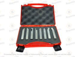 Precision lathe forming tool set boxed