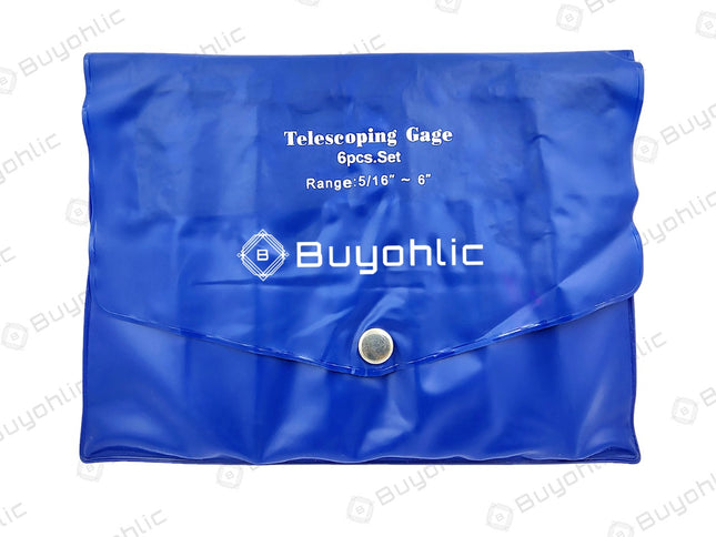 5/16'' to  6'' Telescoping Gage Set of 6 pcs T-Bore Hole Gauges Satin Chrome Finished