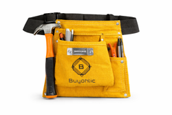 Premium Suede Leather Tool Pouch with Adjustable Belt