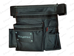 Durable Canvas 5-Pockets Single Side Tool Pouch Bag /Work Apron-Adjustable Belt
