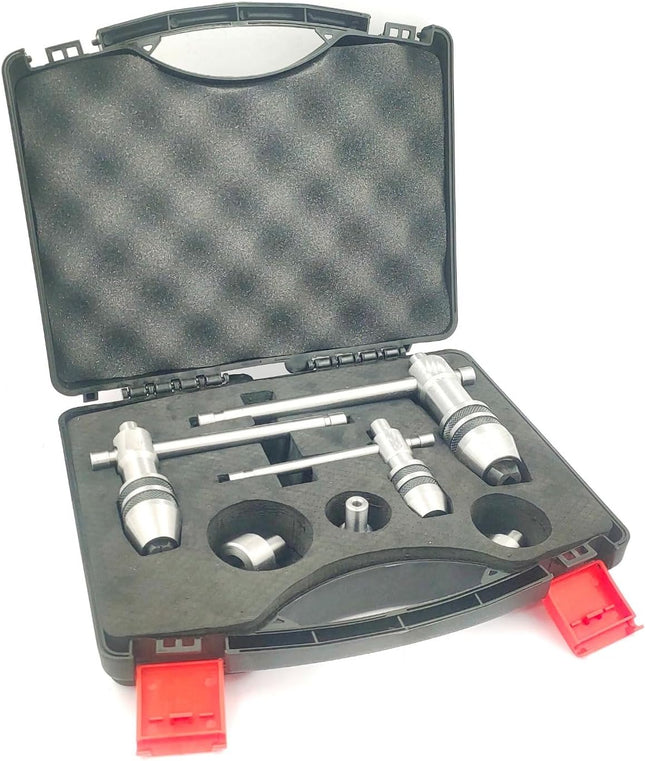 Precision Guiding Tap 3 Pcs Set Wrenches with Freely Spinnable Cap -Design with Accurate Runout Control with Plastic Box