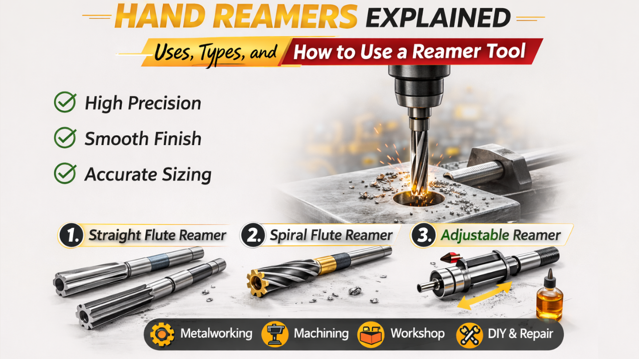 Hand Reamers Explained – Uses, Types, and How to Use a Reamer Tool