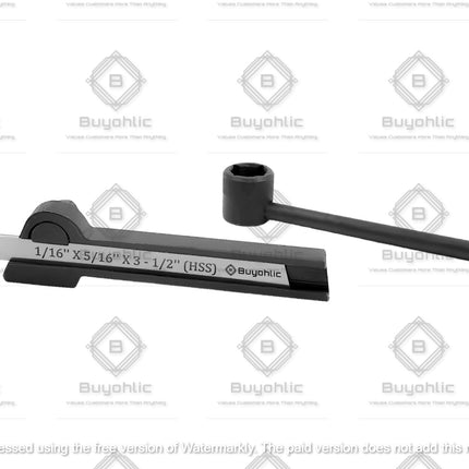 Straight Shank Lathe Parting Tool Holder With HSS Blade