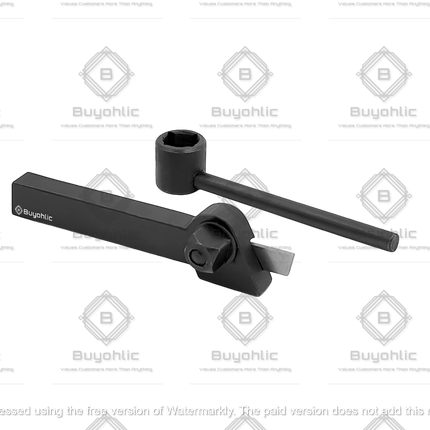Straight Shank Lathe Parting Tool Holder With HSS Blade