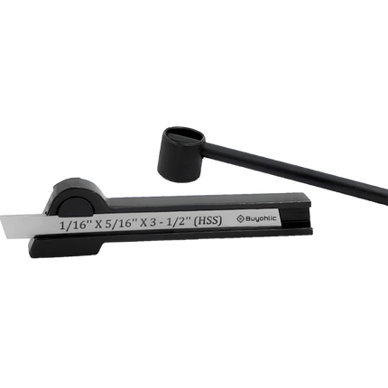 Straight Shank Lathe Parting Tool Holder With HSS Blade