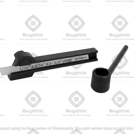 Straight Shank Lathe Parting Tool Holder With HSS Blade