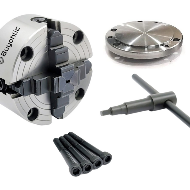 Heavy Duty Chucks With Back Plate for HV4 I 5 I 6 Rotary Tables and Lathe Machines