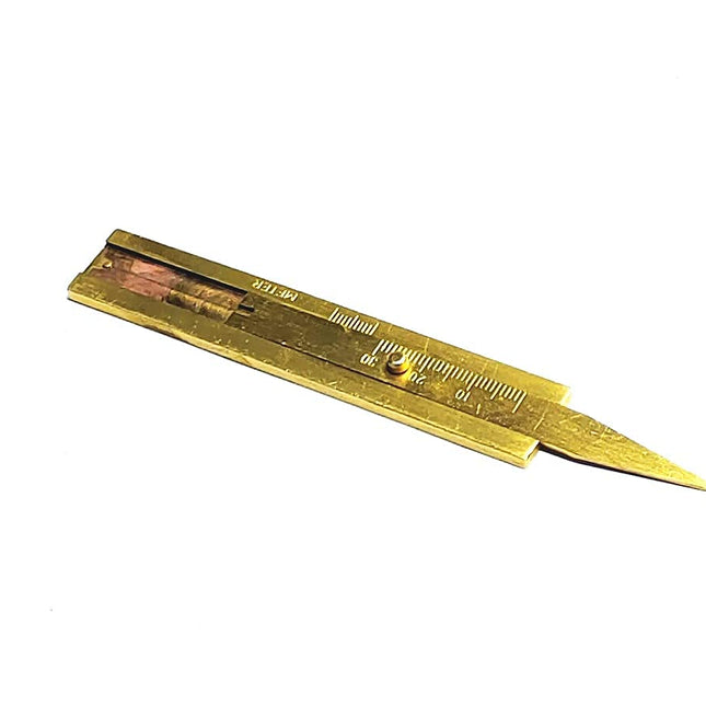 Brass Tyre Tread Profile Depth Gauge 0-30 MM to Measure Rubber Thickness
