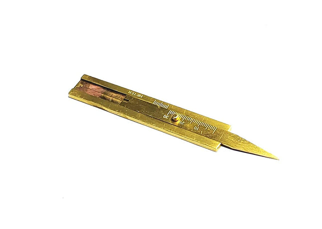 Brass Tyre Tread Profile Depth Gauge 0-30 MM to Measure Rubber Thickness