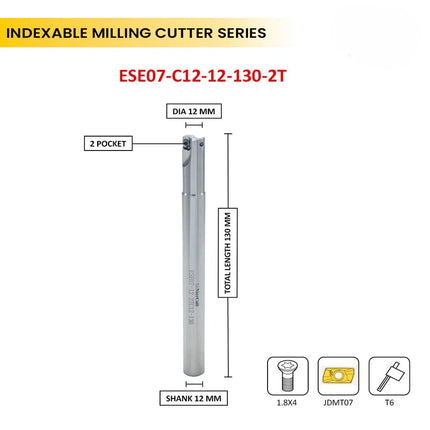 Indexable Insert Endmill 12 MM II 10 Pcs JDMT0702 Carbide Inserts Free