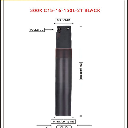 Indexable Insert Endmill 16MM II 2 Pocket II 10 Pcs APMT1135 Carbide Inserts Free
