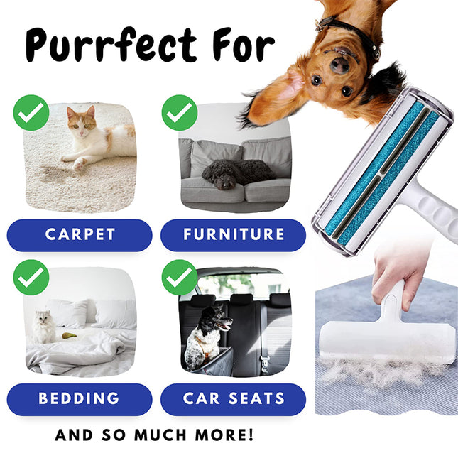 Buyohlic Pet Hair Remover and Reusable Lint Roller Cat and Dog Hair Remover for Furniture, Couch, Carpet, Clothing and Bedding