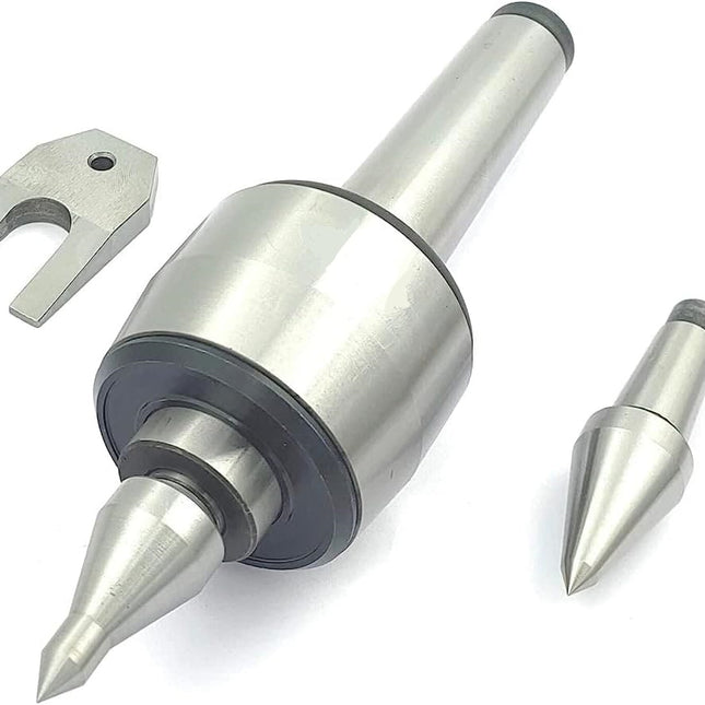 CNC Long Spindle Live Revolving Center MT4 with Interchangeable Tips Under 10 Microns Runout Lathe Turning