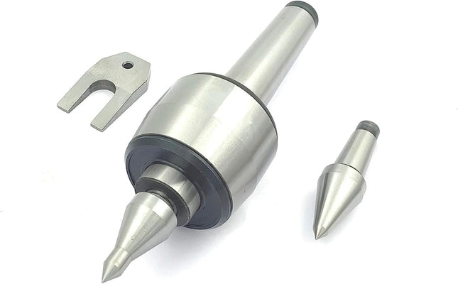 CNC Long Spindle Live Revolving Center MT4 with Interchangeable Tips Under 10 Microns Runout Lathe Turning