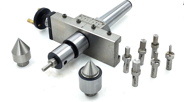Precision Taper Turning Attachment with Live & Dead Center, Broaching Quill & Imperial Broaches
