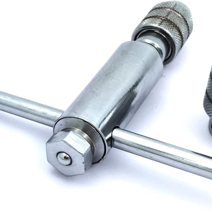 Ratchet Type Tap Wrench with Interchangeable Heads Set Capacities 1/8" to 1/4" & 1/4" to 1/2"
