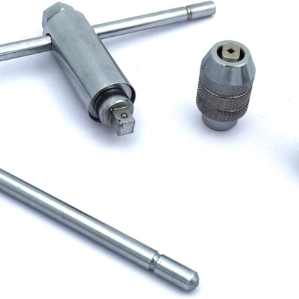 Ratchet Type Tap Wrench with Interchangeable Heads Set Capacities 1/8" to 1/4" & 1/4" to 1/2"
