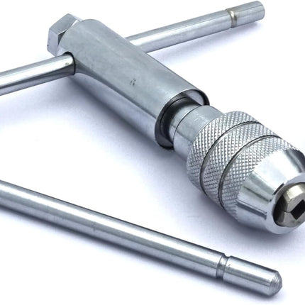 Ratchet Type Tap Wrench with Interchangeable Heads Set Capacities 1/8" to 1/4" & 1/4" to 1/2"