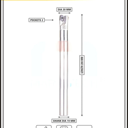 Indexable Insert Endmill 20 MM II 10 Pcs APKT11T3 Carbide Inserts Free