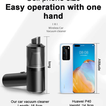 Strong suction car vacuum cleaner for deep cleaning