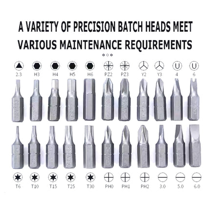 Buyohlic International 38 Pcs Interchangeable screw driver heads Set and 10 hex Drive Socket Set ratchet adjustable wrench All in One Screwdriver Set