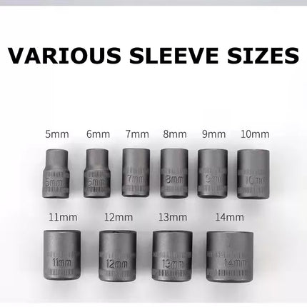 Buyohlic International 38 Pcs Interchangeable screw driver heads Set and 10 hex Drive Socket Set ratchet adjustable wrench All in One Screwdriver Set