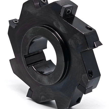 Side Face Mill Roughing Cutter, 160mm Diameter, 12 Pocket, 32mm Bore, 10x5mm Keyway, for SPMG14 Inserts, Both Side Milling