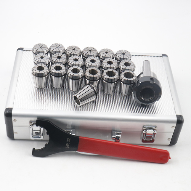 Buyohlic R8 Taper ER32 Collet Set Chuck Kit with 12 PCS Collets set CNC Processing Boring Milling Drilling Silk Attack Sculpture(0.0004'' Accuracy)
