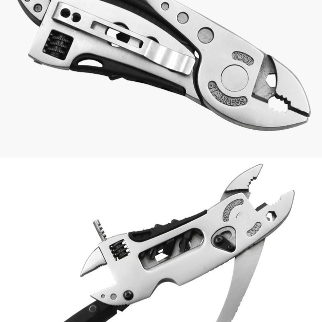 Buyohlic Multitool Wrench set 7 Tools/Pliers/Wire Cutter/Flat Screwdriver Adjustable Multi Purpose Stainless Steel Tool