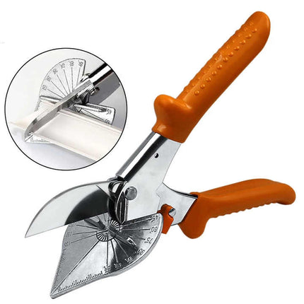 Buyohlic Multi Angle Miter Shears for Angular Cutting of Moulding and Trim, Adjustable at 45 To 135 Degree Angle Cutting Tool Including 3 Spare Blades