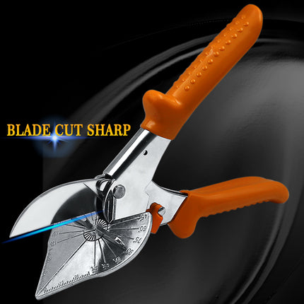 Buyohlic Multi Angle Miter Shears for Angular Cutting of Moulding and Trim, Adjustable at 45 To 135 Degree Angle Cutting Tool Including 3 Spare Blades