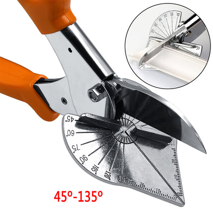 Buyohlic Multi Angle Miter Shears for Angular Cutting of Moulding and Trim, Adjustable at 45 To 135 Degree Angle Cutting Tool Including 3 Spare Blades