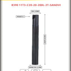 Dia 20 mm~Len 200 mm~20 mm Shank 2T