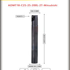 Dia 25 mm~Len 200 mm~25 mm Shank