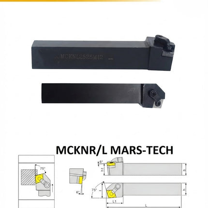 MCKNL / MCKNR Turning Holder for CNMG1204 Insert – 2020 & 2525 Shank, Left & Right Hand
