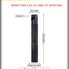 Dia 25 mm~Len 200 mm~25 mm Shank 2T