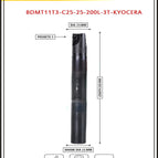 Dia 25 mm~Len 200 mm~25 mm Shank 3T