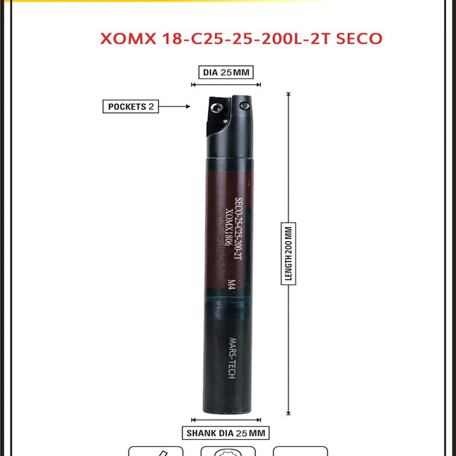 Indexable Insert Endmill 200 Length II 10 Pcs XOMX1804 Carbide Inserts Free