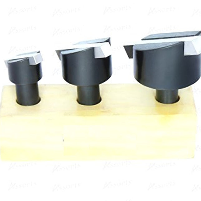 Fly Cutting Tool Set of 3 Pcs with HSS Tool Bit- 1/2" Inch Shank (Head Diameter 3/4", 1-1/8" & 1-1/2" Inches)  With Wooden Stand