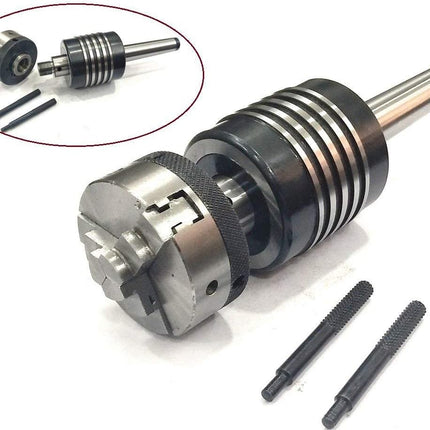 ML7 Super 7 Lathe Revolving Live Center M14 x 1 Thread  With Self Centering Chuck-Lathe's Tailstock