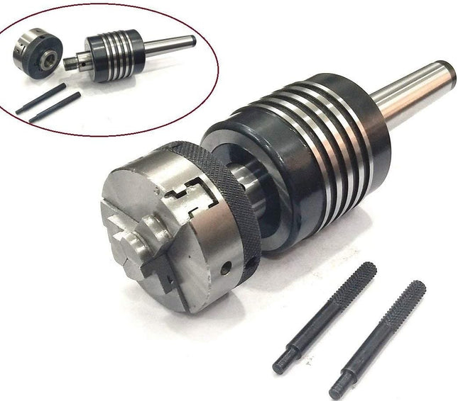ML7 Super 7 Lathe Revolving Live Center M14 x 1 Thread  With Self Centering Chuck-Lathe's Tailstock