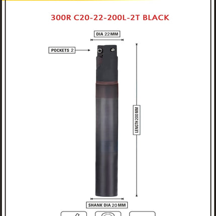 Indexable Insert Endmill 22 MM II 10 Pcs APMT1135 Carbide Inserts Free