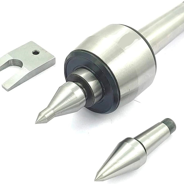 CNC Long Spindle Live Revolving Center MT4 with Interchangeable Tips Under 10 Microns Runout Lathe Turning