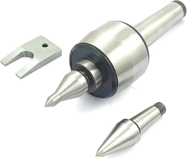CNC Long Spindle Live Revolving Center MT4 with Interchangeable Tips Under 10 Microns Runout Lathe Turning