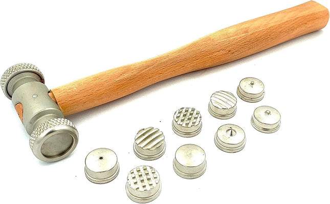 Multi Face Interchangeable Texture Texturing Hammer for Fashion Jewelry Tools