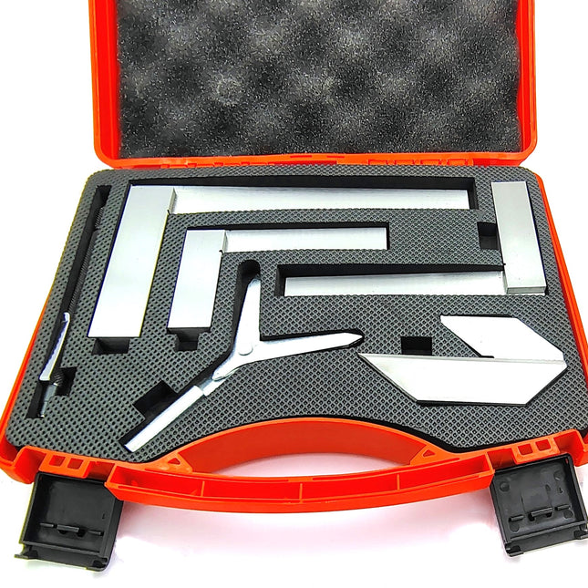 New Starter Engineer Kit (Try Squares, Center Squares, Carbide Scriber Pen, & Y Center Finder) Supplied With Plastic Case