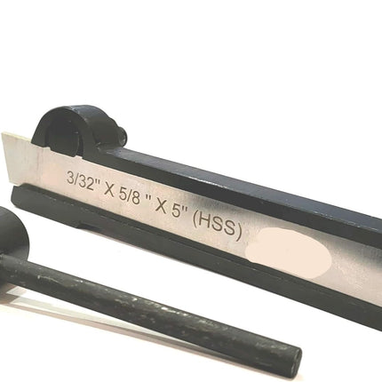 Straight Shank Lathe Parting Tool Holder With HSS Blade