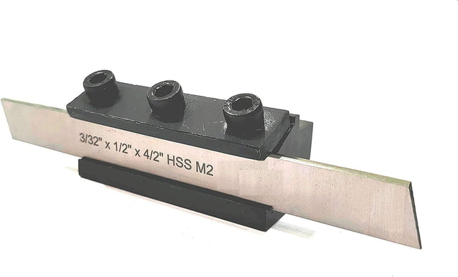Non- Adjustable T-Parting Cut off Holder with Blade for Lathe Machine Tools